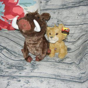 Disney The Lion King Movie Talking Pumbaa & Simba Plush  Pumba Sound Live
